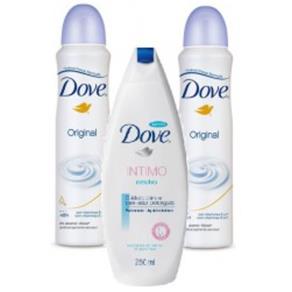 Desodorante Dove Aerosol C/ 2 Unidades + Sabonete Líquido