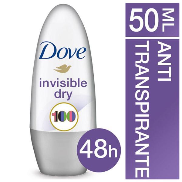 Desodorante Dove Invisible Dry Rollon Feminino 50ml - Rexona
