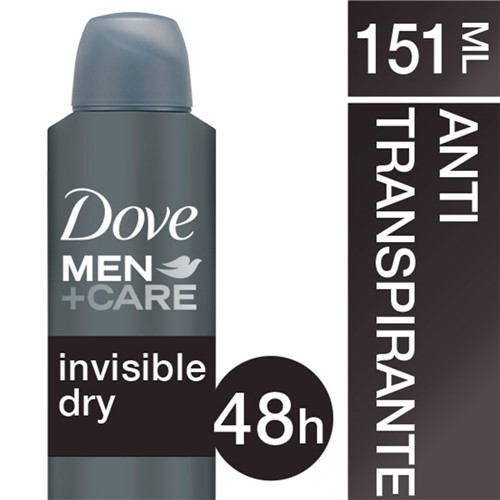 Desodorante Dove Men + Care Invisible Dry Aerosol Antitranspirante 89g