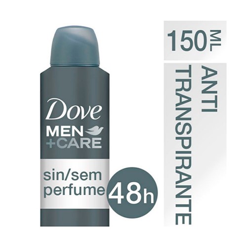 Desodorante Dove Men + Care Sem Perfume Aerosol Antitranspirante 48h com 89g