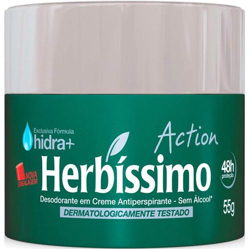 Desodorante em Creme Herbíssimo Action 55g DES CR HERBISSIMO 55G-PT ACTION