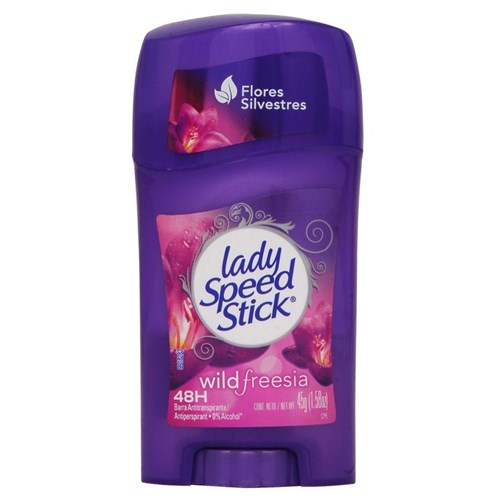 Desodorante Femenino Antitranspirante Wild Freesia Invisible Lady Speed Stick 45 G