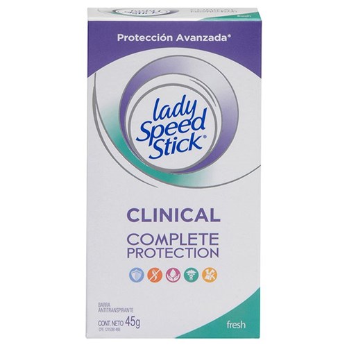 Desodorante Femenino En Barra Lady Speed Stick 45 G, Clinical Fresh