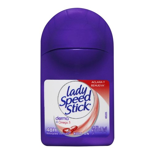 Desodorante Femenino Roll On Lady Speed Stick 52 G, Derma+ Omega3