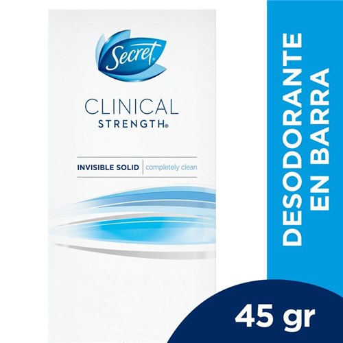 Desodorante Femenino Secret Clinical Barra Completely 45 G