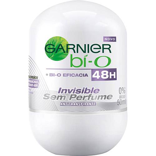 Desodorante Garnier Invisible Sem Perfume Roll-on Bí-O Feminino 150ml