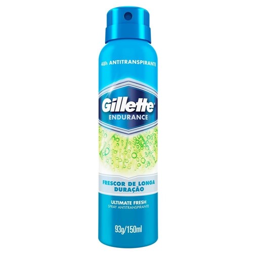 Desodorante Gillette Endurance Ultimate Fresh Aerosol Antitranspirante com 150ml
