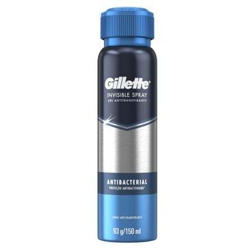 Desodorante Gillette Invisible Spray Antibacterial 93g/150ml