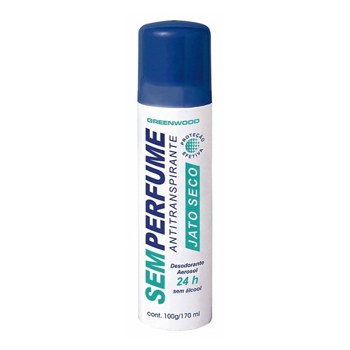 Desodorante Greenwood Sem Perfume Aerosol Jato Seco Antitranspirante com 170ml