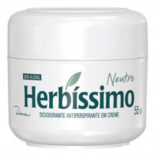 Desodorante Herbíssimo Creme Unissex Neutro 55g - Perfumes Dana do Brasil