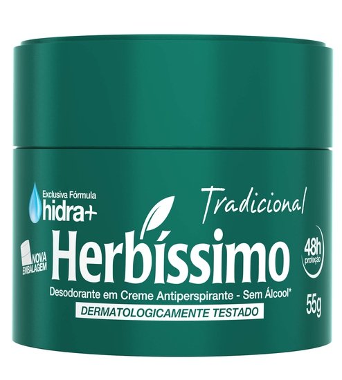 Desodorante Herbíssimo Creme Unissex Perfumado 55g