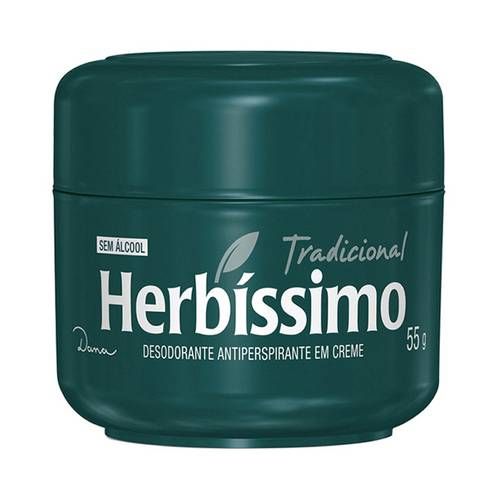 Desodorante Herbíssimo Tradicional Creme com 55 Gramarelos