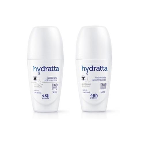 Desodorante Hydratta Roll On Invisível 50Ml 2 Unidades
