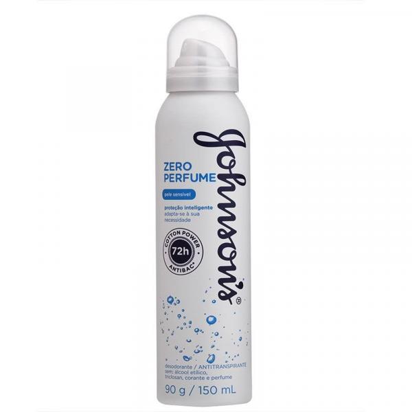 Desodorante Johnsons Zero Perfume Aerosol com 150mL - Johnson e Johnson Brasil