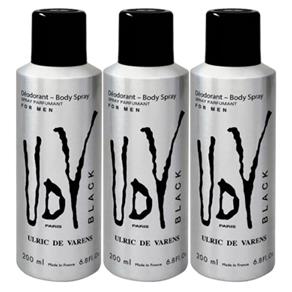 Desodorante - Kit Ulrich de Varens - 3x Body Spray UDV Black Kit