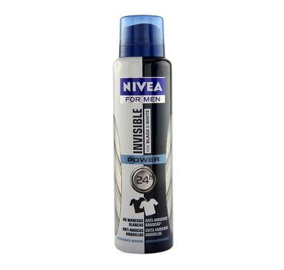 Desodorante Masculino Aerosol Invisible For Black & White 24h 150ml - Nivea