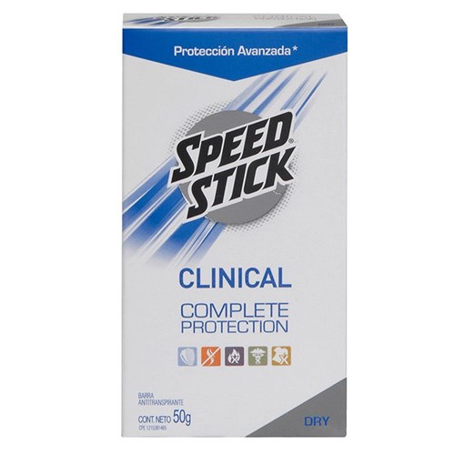 Desodorante Masculino En Barra Speed Stick 50 G, Clinical Complet