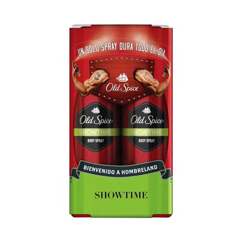 Desodorante Masculino Old Spice Showtime, Spray, 2 Unid de 96 G C/u