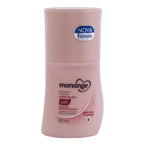Desodorante Monange Hidratação Intensiva Extrato de Oliva Roll-on Antitranspirante 48h com 60ml