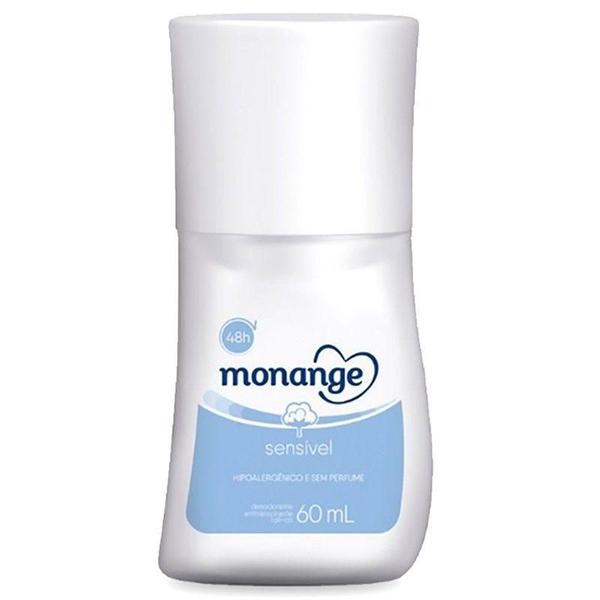 Desodorante Monange Roll On 60ml Sensível S/perfume