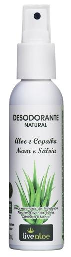 Desodorante Natural Aloe e Copaíba 120ml Live Aloe