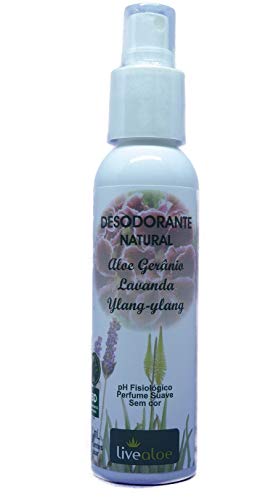 Desodorante Natural Aloe e Gerânio 120ml Live Aloe
