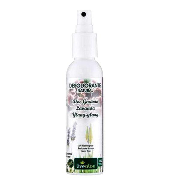 Desodorante Natural Aloe Gerânio Orgânico LiveAloe 120ml
