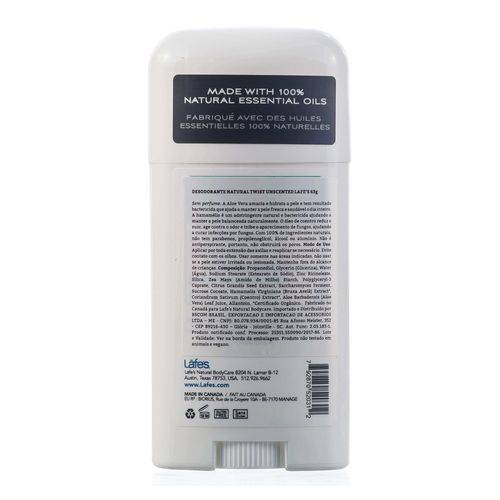 Desodorante Natural Twist Unscented Sem Fragrancia 63g – Lafe’s