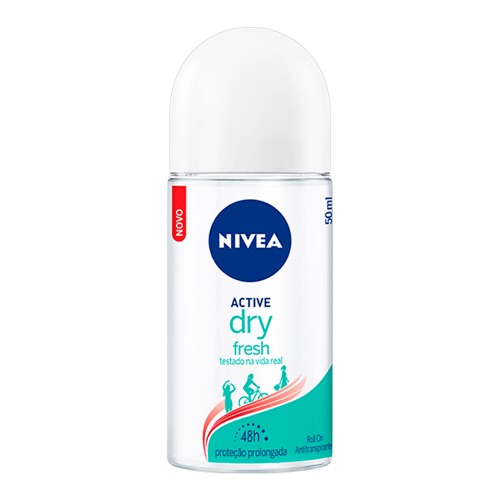 Desodorante Nivea Active Dry Fresh Roll-on Antitranspirante Feminino 48h 50ml