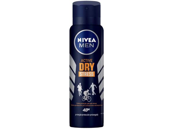 Desodorante Nivea Active Dry Stress Aerossol - Antitranspirante Masculino 150ml