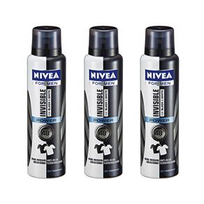 Desodorante Nivea Aerosol Invisible Black&White Power Masculino 100Ml 3 Unidades