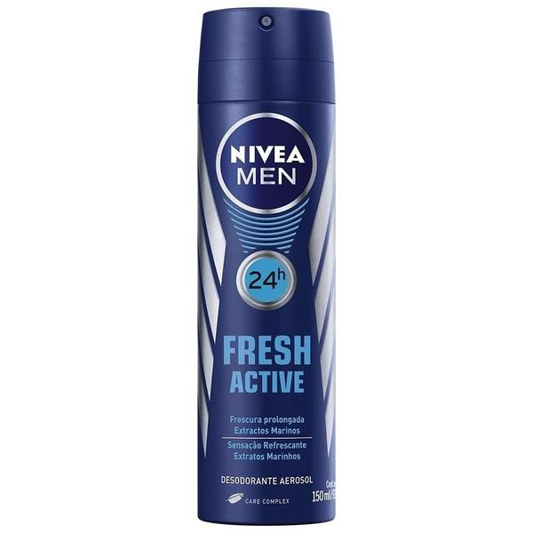 Desodorante Nivea Aerosol Masculino Fresh Active 150ml - Nivea For Men
