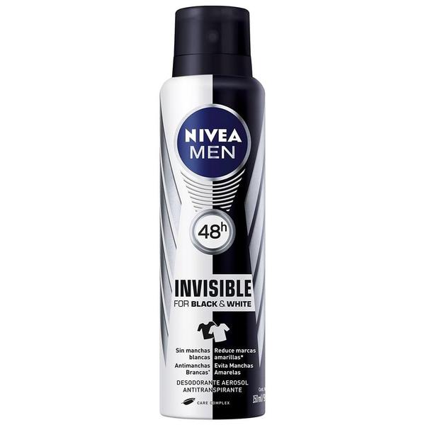 Desodorante Nivea Aerosol Masculino Invisible Black White Power 150ml - Nivea For Men