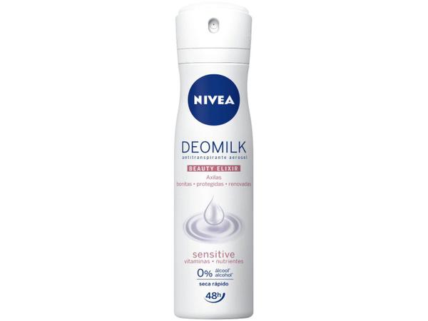 Desodorante Nivea Deomilk Sensitive Aerossol - Antitranspirante Feminino 150ml