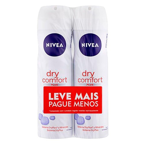 Desodorante Nivea Dry Confort Aerosol Antitranspirante 2 Unidades de 150ml Cada