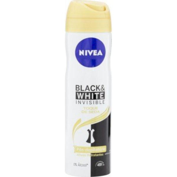 Desodorante Nivea Feminino Invisible Black &amp White Toque de Seda Aerosol 150ml