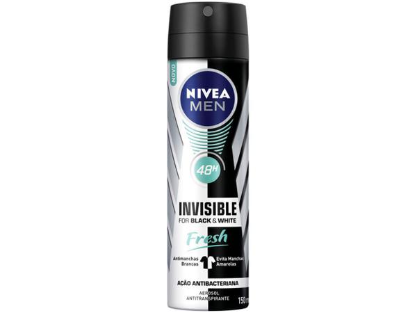 Desodorante Nivea Invisible Black e White Aerossol - Antitranspirante Masculino 150ml