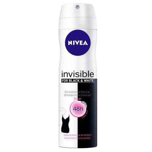 Desodorante Nivea Invisible Black White Aerosol Feminino 150g C/2