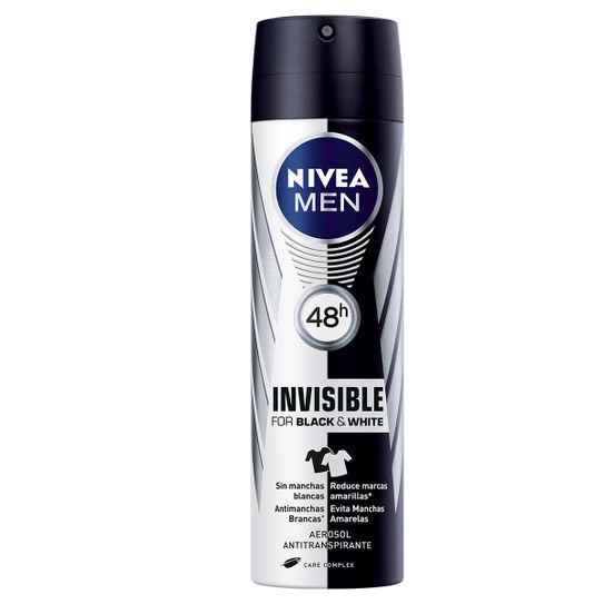 Desodorante Nívea Invisible Black & White For Men Aerossol 97g