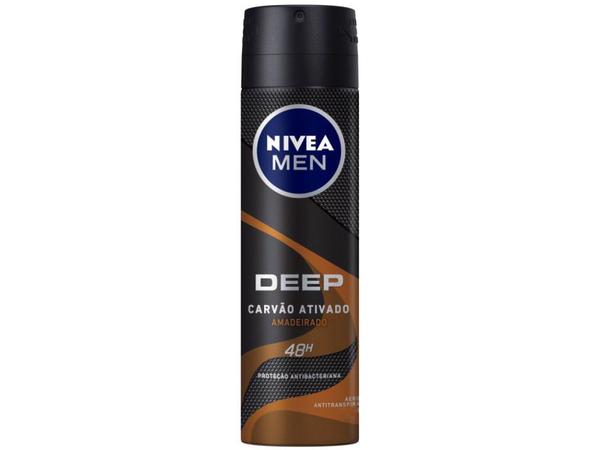 Desodorante Nivea Men Deep Amadeirado Aerossol - Antitranspirante Masculino 150ml