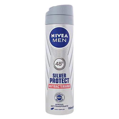 Desodorante Nivea Men Silver Protect Antibacteriano Aerosol Antitranspirante 48h 150ml