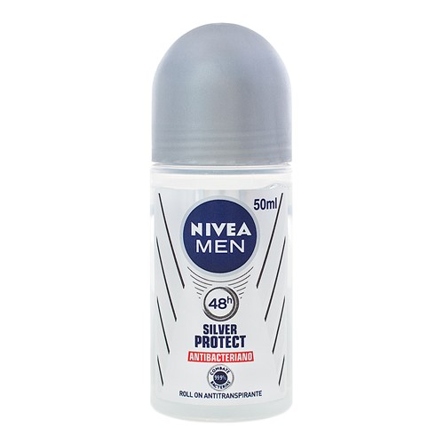Desodorante Nivea Men Silver Protect Roll-on Antitranspirante 48h com 50ml