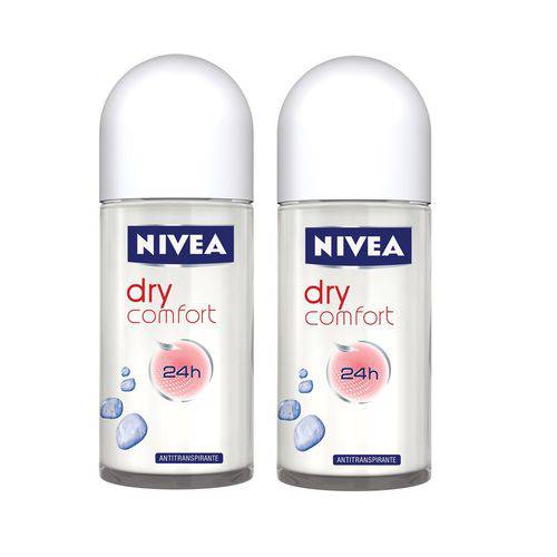 Desodorante Nivea Roll On Dry Confort 50ml 2 Unidades
