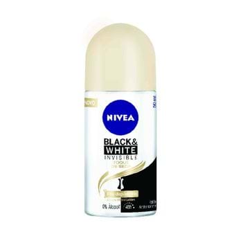 Desodorante Antitranspirante Roll On Nivea Invisible Black & White Toque de Seda 50ml