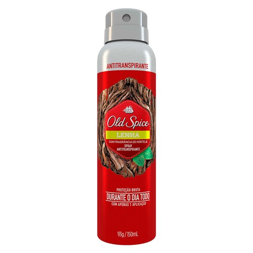 Desodorante Old Spice Lenha Spray Antitranspirante 48h com 150ml