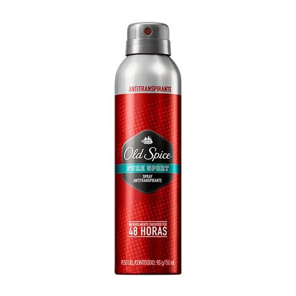 Desodorante Old Spice Spray Antitranspirante Pure Sport - 93g - Procter Glambe