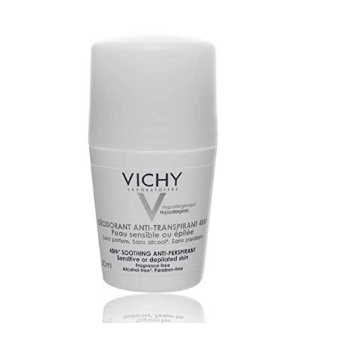 Desodorante Peles Sensíveis Roll On 48H 50ml, Vichy, Branco