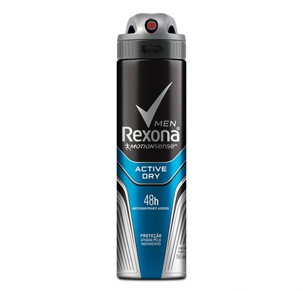 Desodorante Rexona Aerosol Active Dry Men 150ml - Unilever