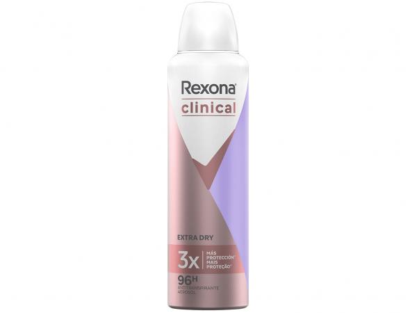 Desodorante Rexona Aerosol Antitranspirante - Feminino Clinical Extra Dry 150ml