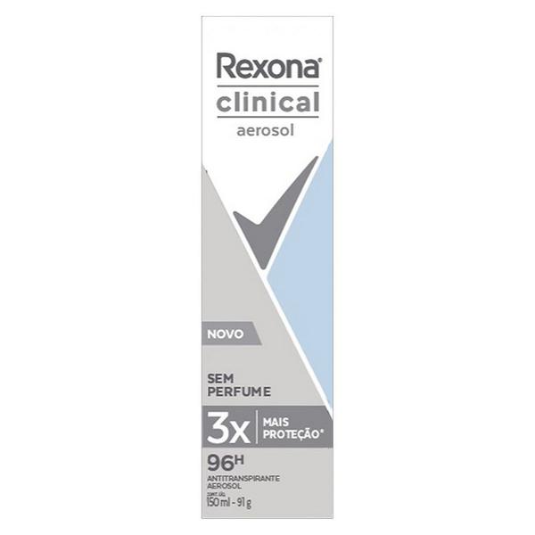 Desodorante Rexona Aerosol Clinical Sem Perfume 150ml